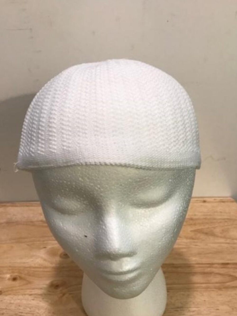 Back To School Chinese Knit Cotton Kufi Mercan Skull Cap White
